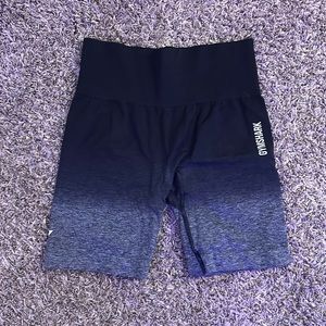 GYMSHARK black and gray ombré shorts